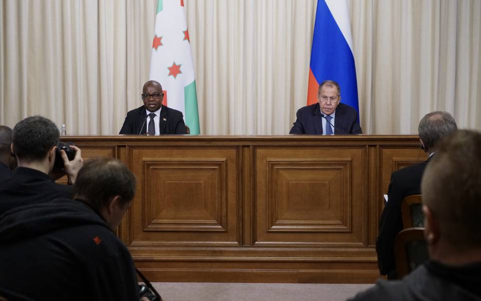 Пресс-конференция министров иностранных дел Бурунди и&nbsp;России 5&nbsp;ноября 2019 года